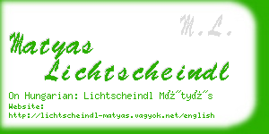 matyas lichtscheindl business card